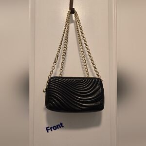 Henri Bendel No. 7 Quilted Convertible Black Bag in lambskin